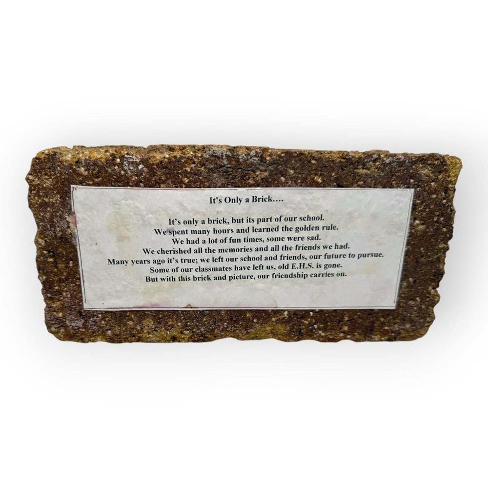 Estelline High School Commemorative Brick Architecture South Dakota Photo & Poem